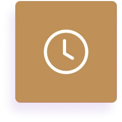 Brown square with clock icon